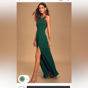 Lulus size small hunter green bridesmaid or wedding guest dress
